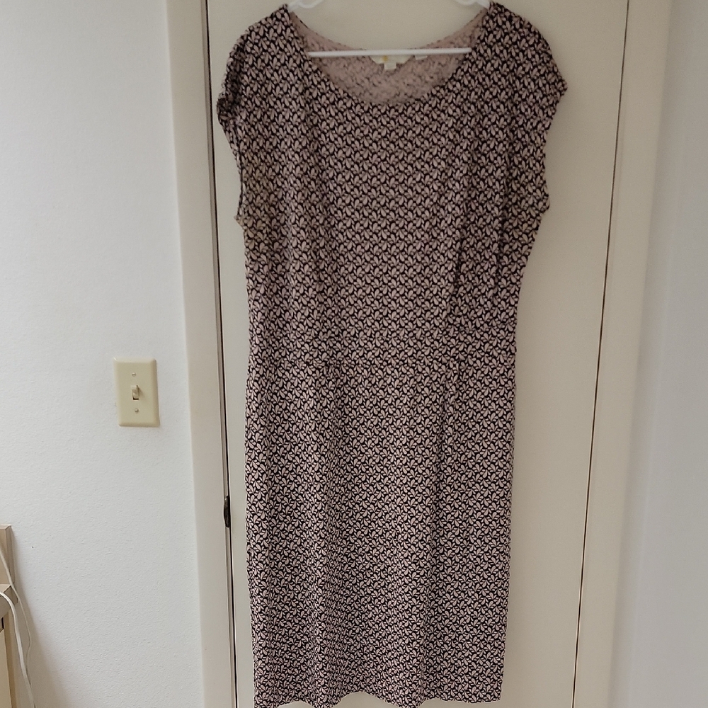 Boden Florrie Navy And Pink Midi Jersey Dress Euc! - Picture 2 of 14